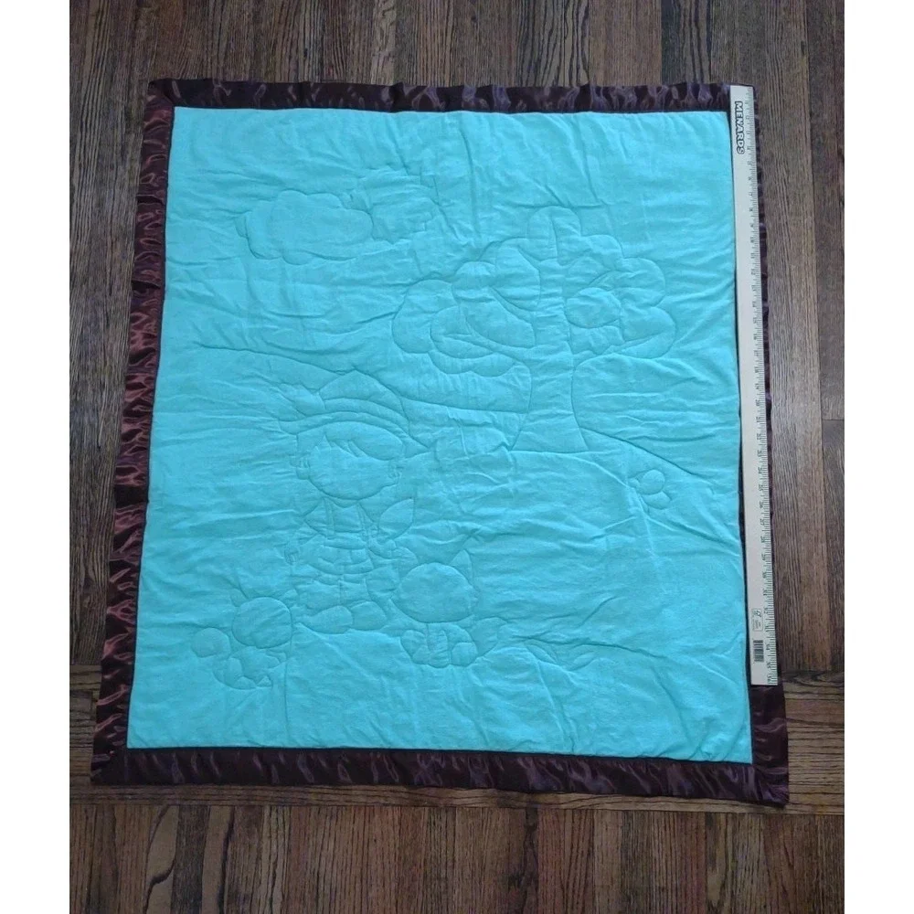 Precious Moments Sweet Little One Baby Blanket Woodland Boy Quilt Satin Trim